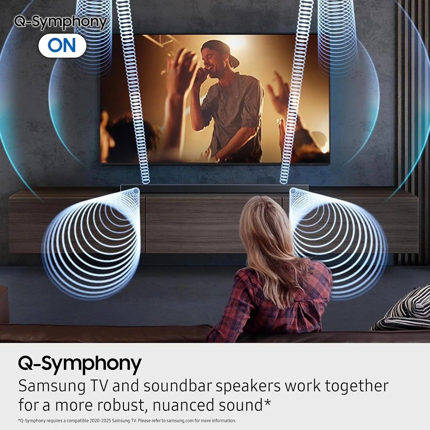 Samsung HW-Q600F/ZP Q-Series 3.1.2CH Soundbar with Subwoofer, Black, Dolby Atmos, Wireless Home Theater System
