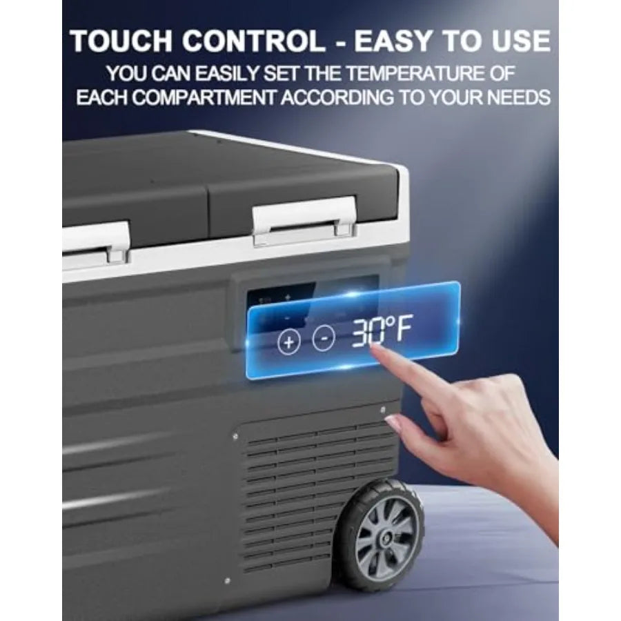 Vehicle Camping Electric Cooler Dual Zone 12V Refrigerator