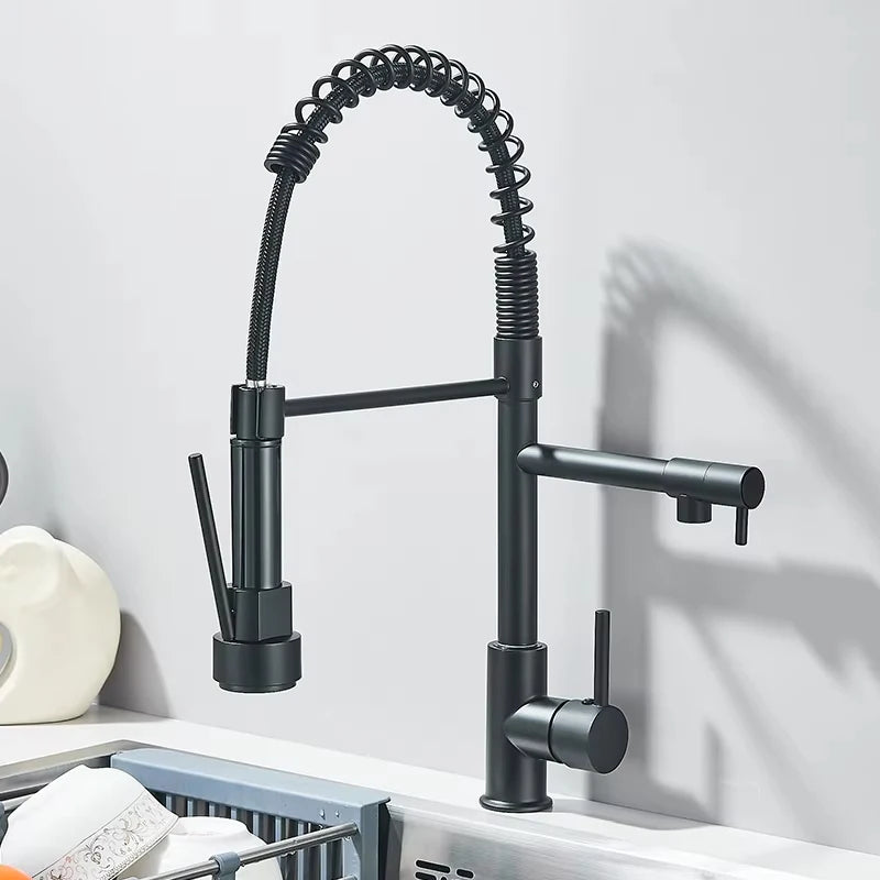 Myqualife Pull Down Kitchen Sink Faucet With Single Handle