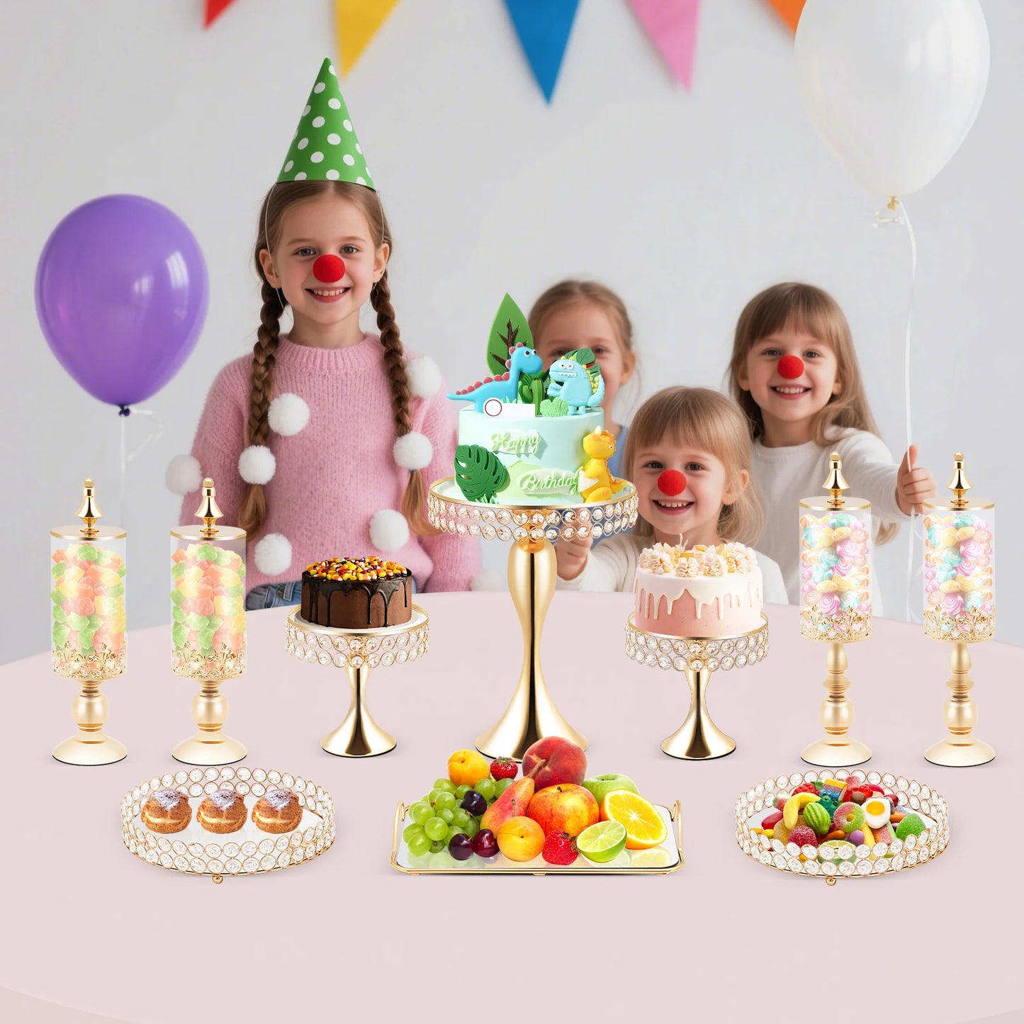 10 Pieces Cake Stand Set for Display And Decoration Ideal for Cake Shops Bakeries Weddings - Kitchen Dining Accessories