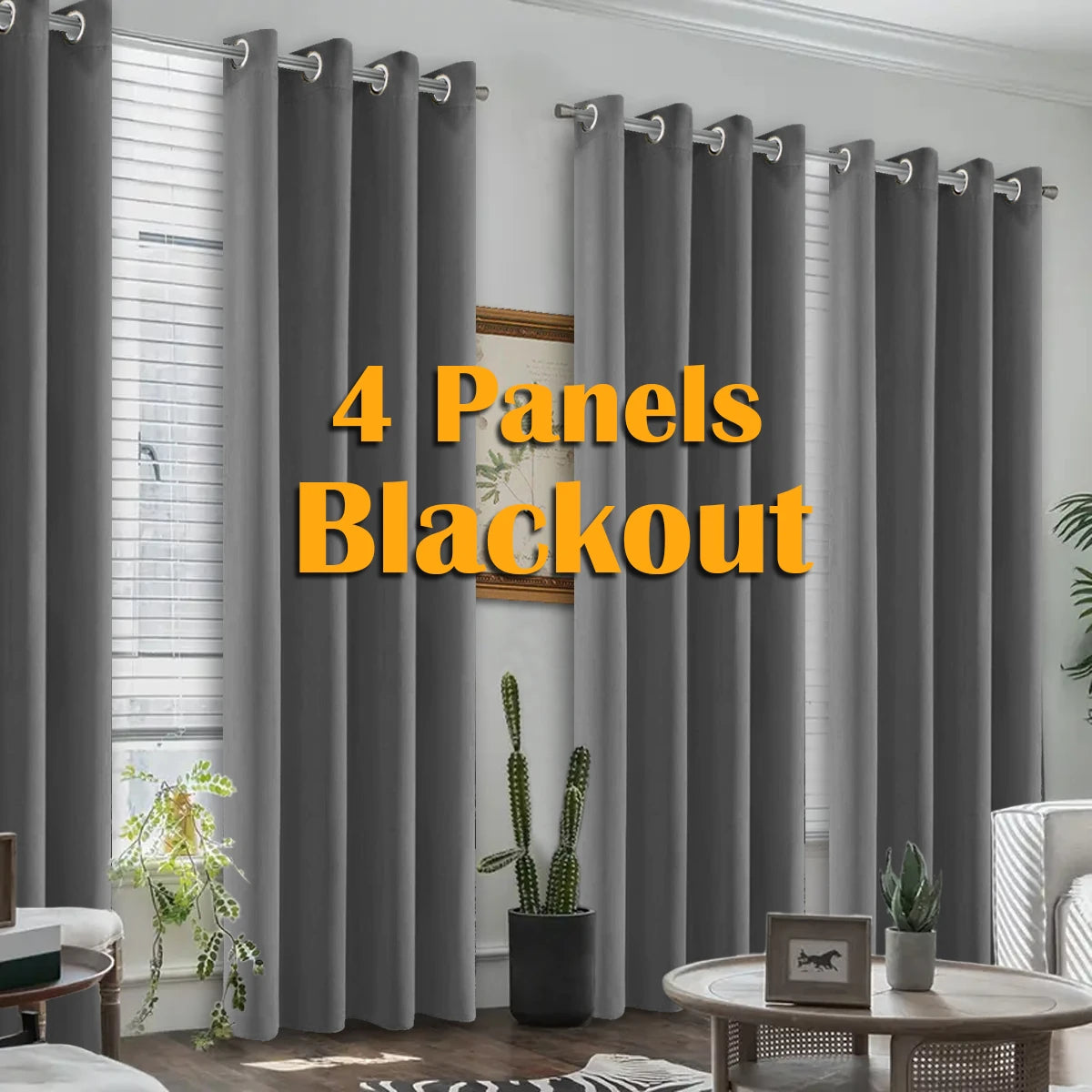 Thermal Grommet Window Curtains For Bedroom And Living Room