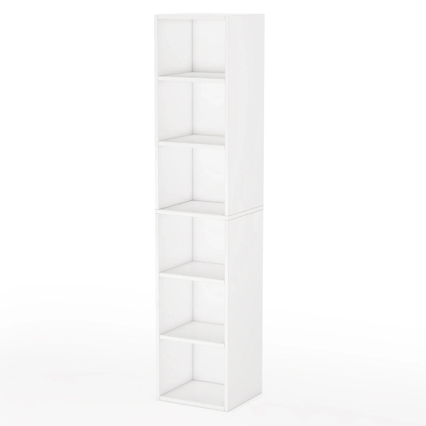 Tribesigns Narrow Corner Bookcase With Six Cube Display Shelves