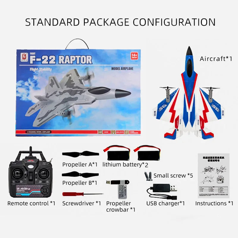 JIKEFUN SGF22 RC Airplane 3D Stunt Plane Glider Toy