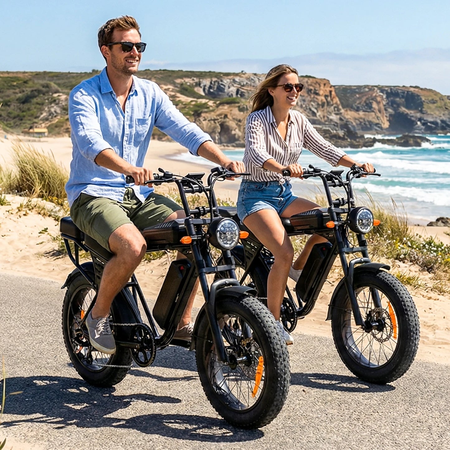 20 Inch Electric Fat Tire Mountain E Bike With 750W Motor