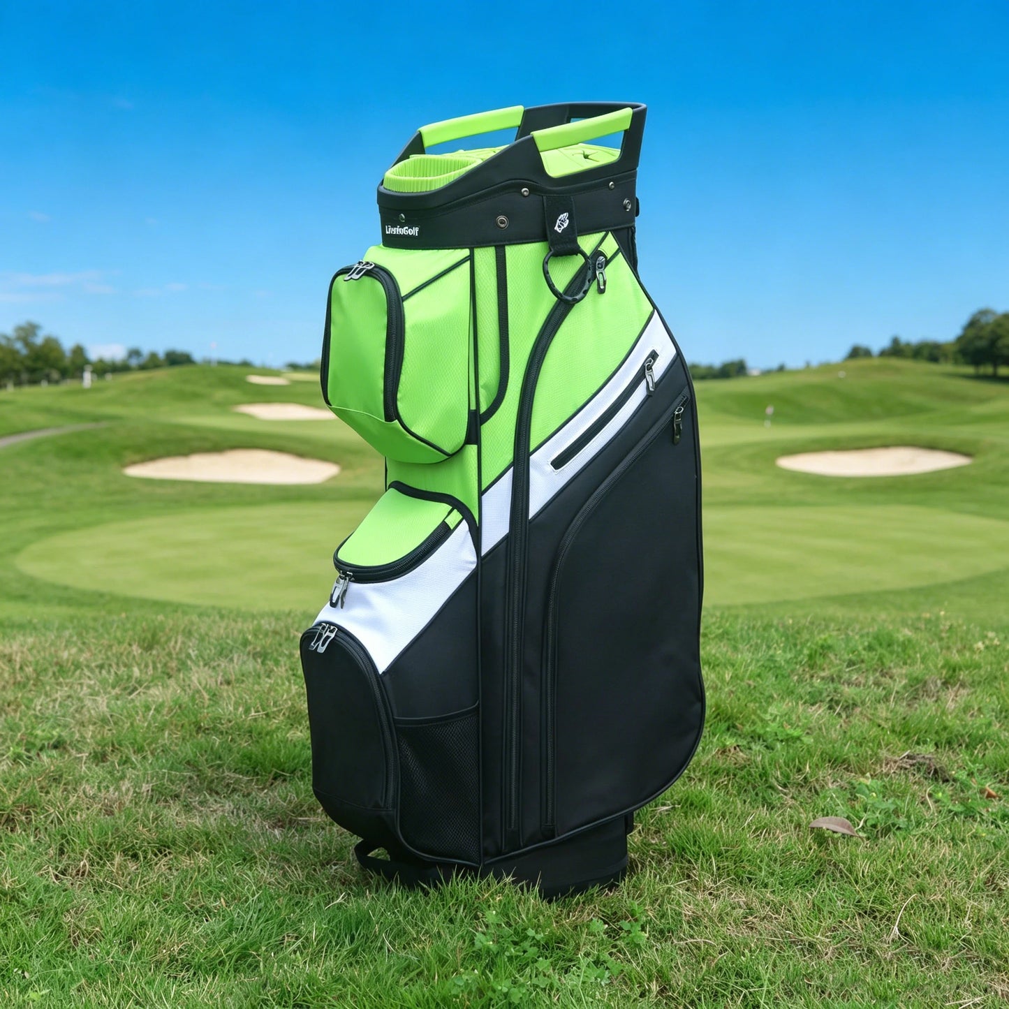 LivsinGolf 15-way Golf Cart Bag with Locking Club Dividers