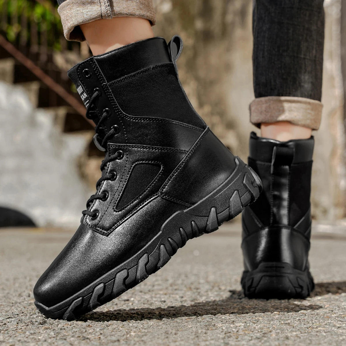 Men's Ankle Boots Lace-Up Desert Boots For Outdoor Wear