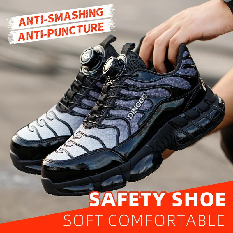 Department Name Puncture Proof Lace Up Work Shoes Steel Toe For Men