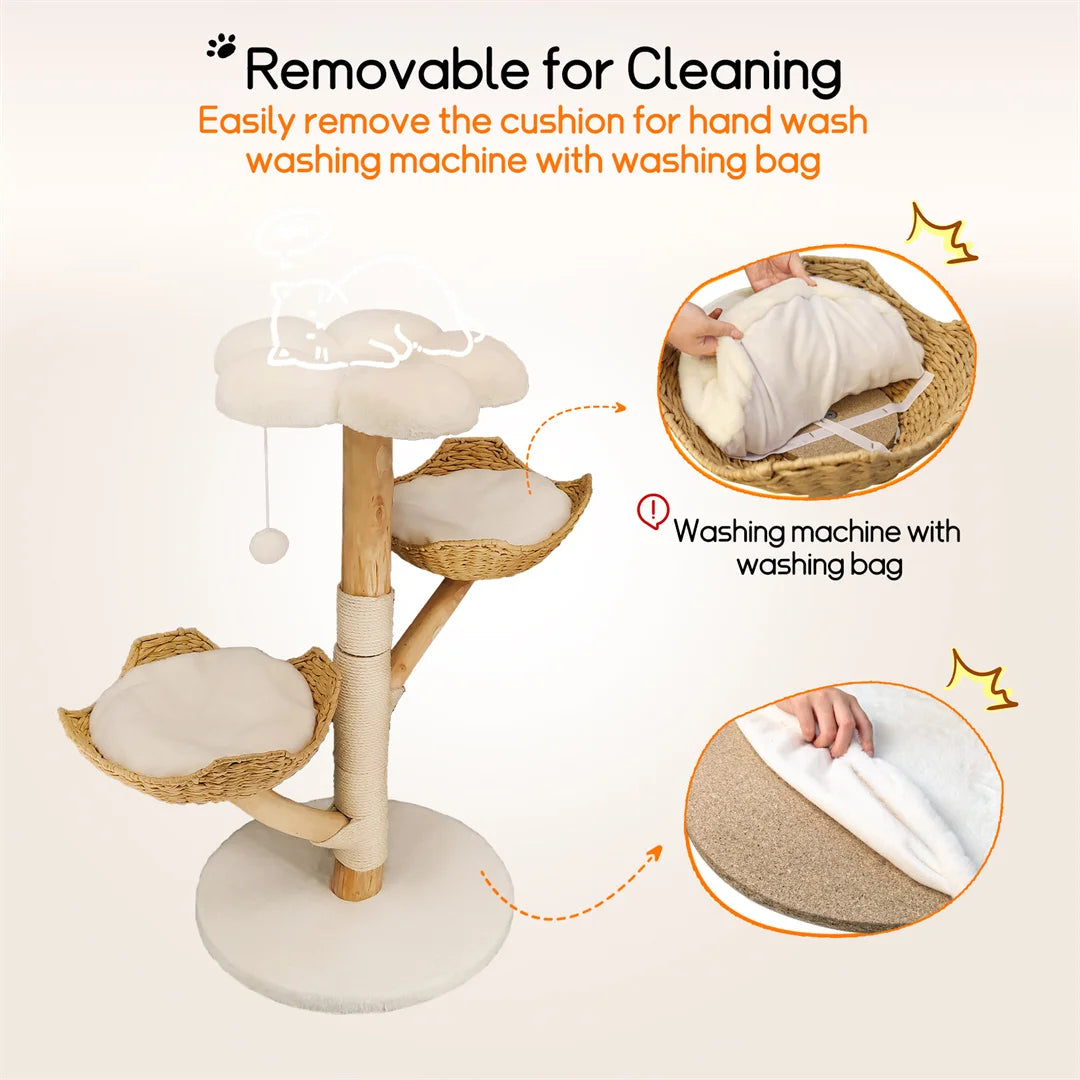 BINGOPAW Modern Cat Furniture Climbing Tree With Scratching Post