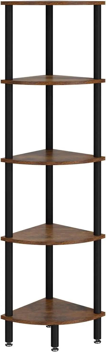 IBUYKE 5 Tier Corner Shelf Stand Industrial Display Rack