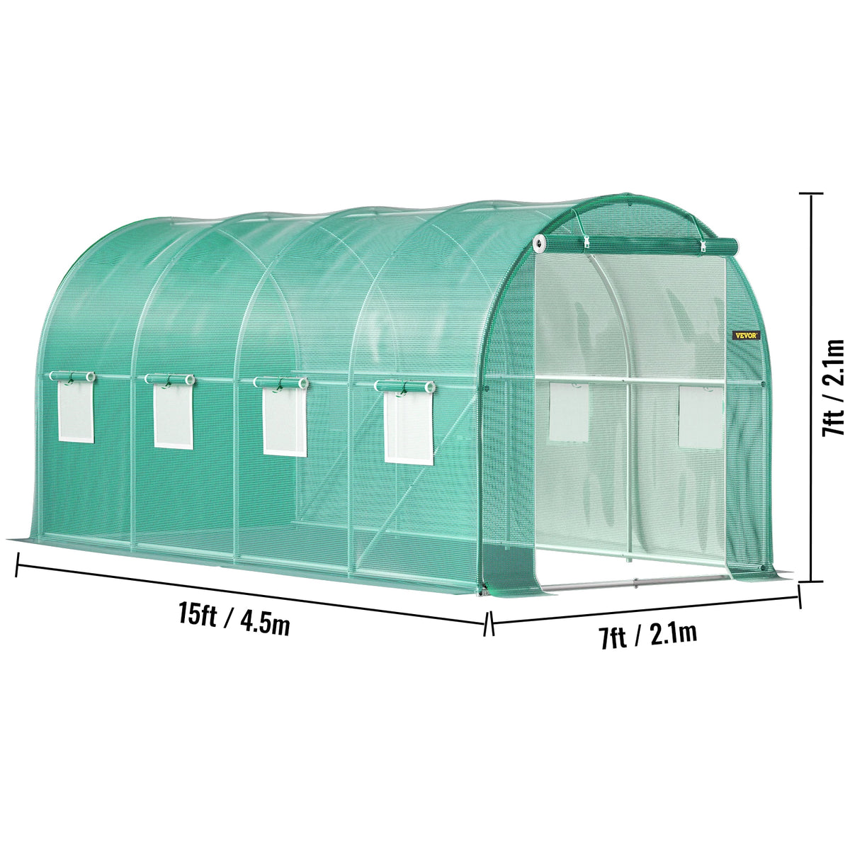 SucceBuy Walk In Tunnel Greenhouse With Galvanized Steel Frame