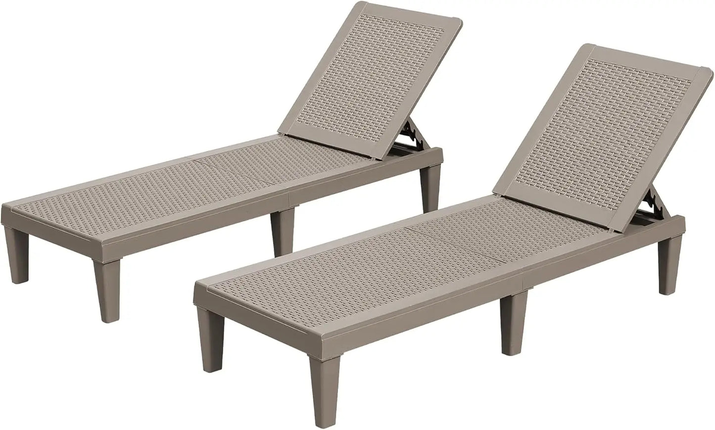 Homall Outdoor Lounge Chairs Set With Adjustable Backrest