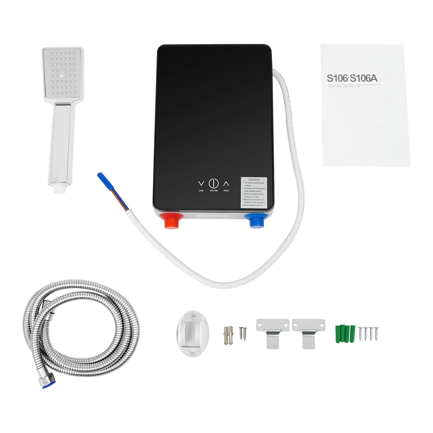 6500W 220V Wall-Mounted Tankless Water Heater Instant Hot Water