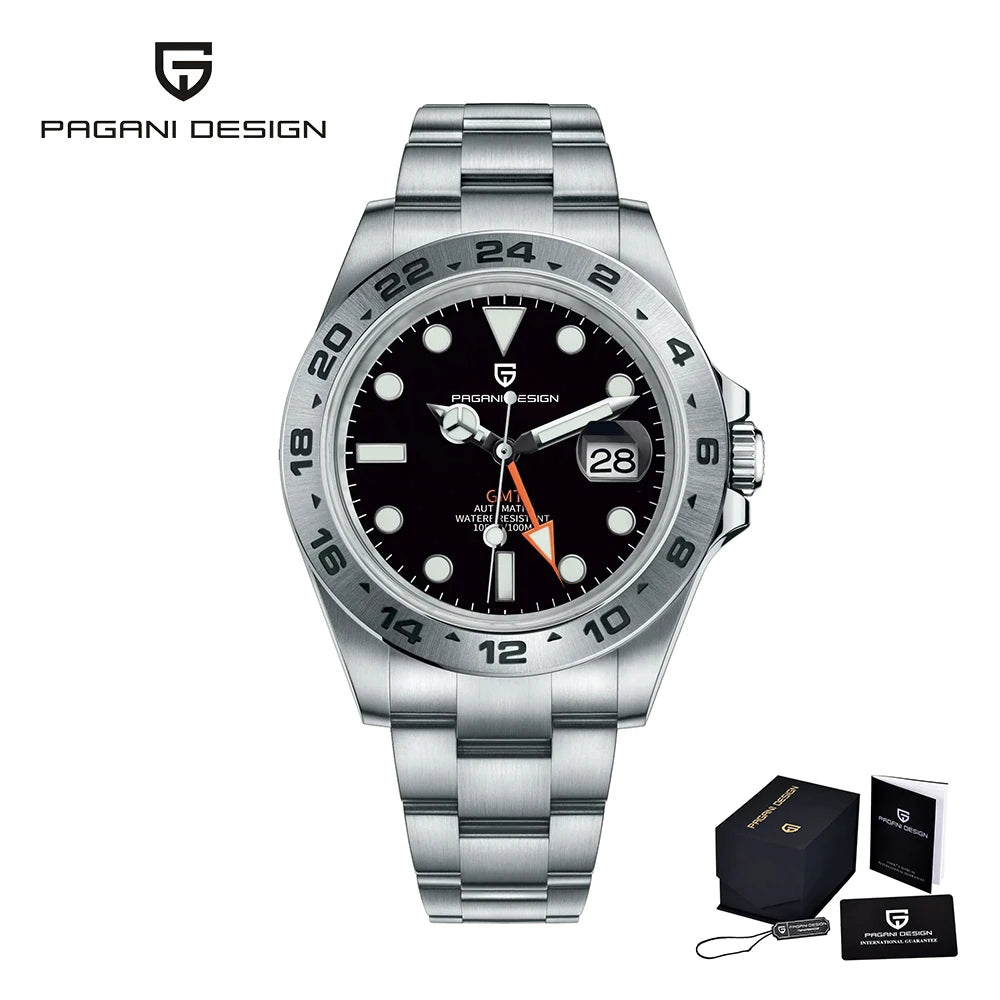 PAGANI DESIGN Vintage Automatic GMT Men's Watch