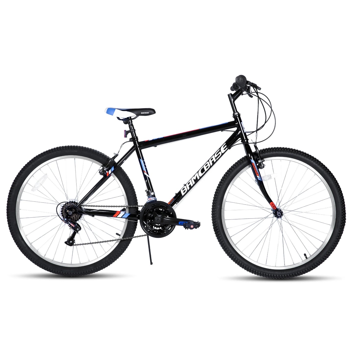HILAND Mountain Bike Unisex 18 Speed Carbon Steel Frame