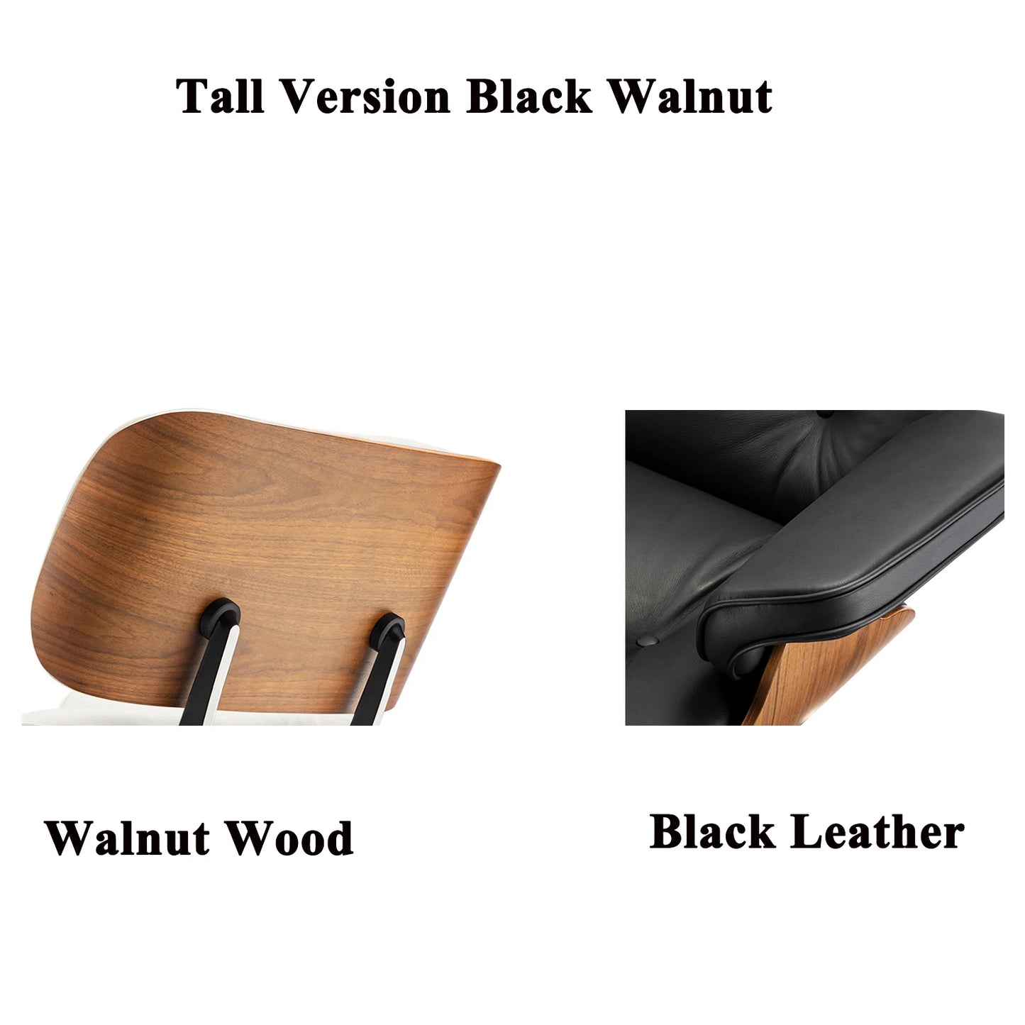 Furgle Top Grain Leather Lounge Chair With Ottoman