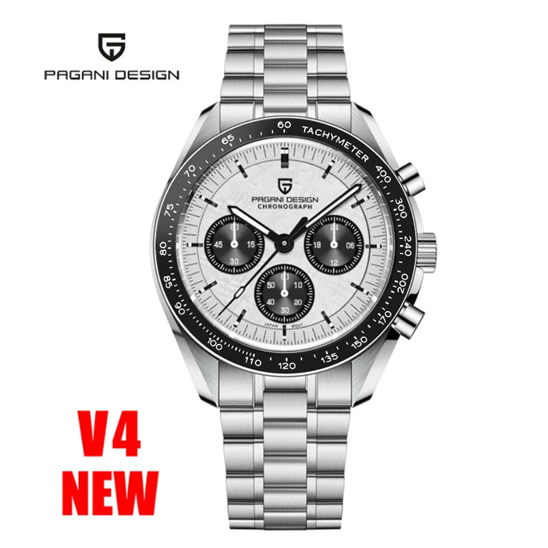 Pagani Design Men Chronograph Watch With Luminous Sapphire Dial