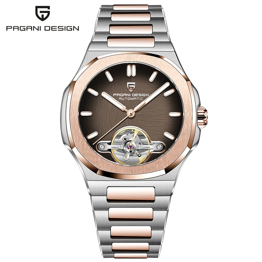 Pagani Design Skeleton Tourbillon Luxury Automatic Mechanical Men's Wristwatch