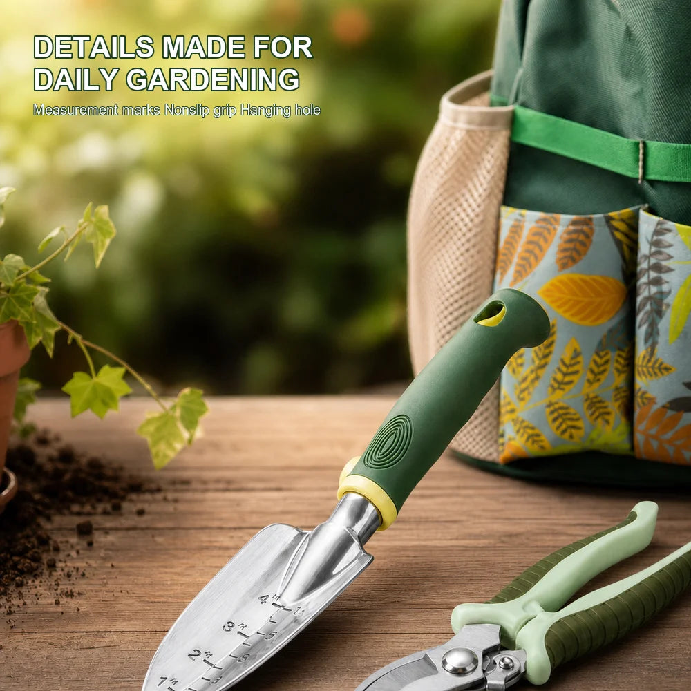 Professional 16 Piece Aluminum Garden Tool Set With Gloves