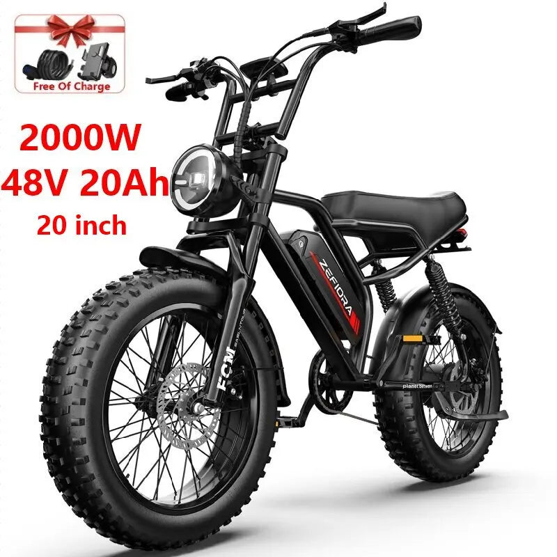 ZEFIORA UL2849 Certified Electric Bicycle V12 Brushless Motor