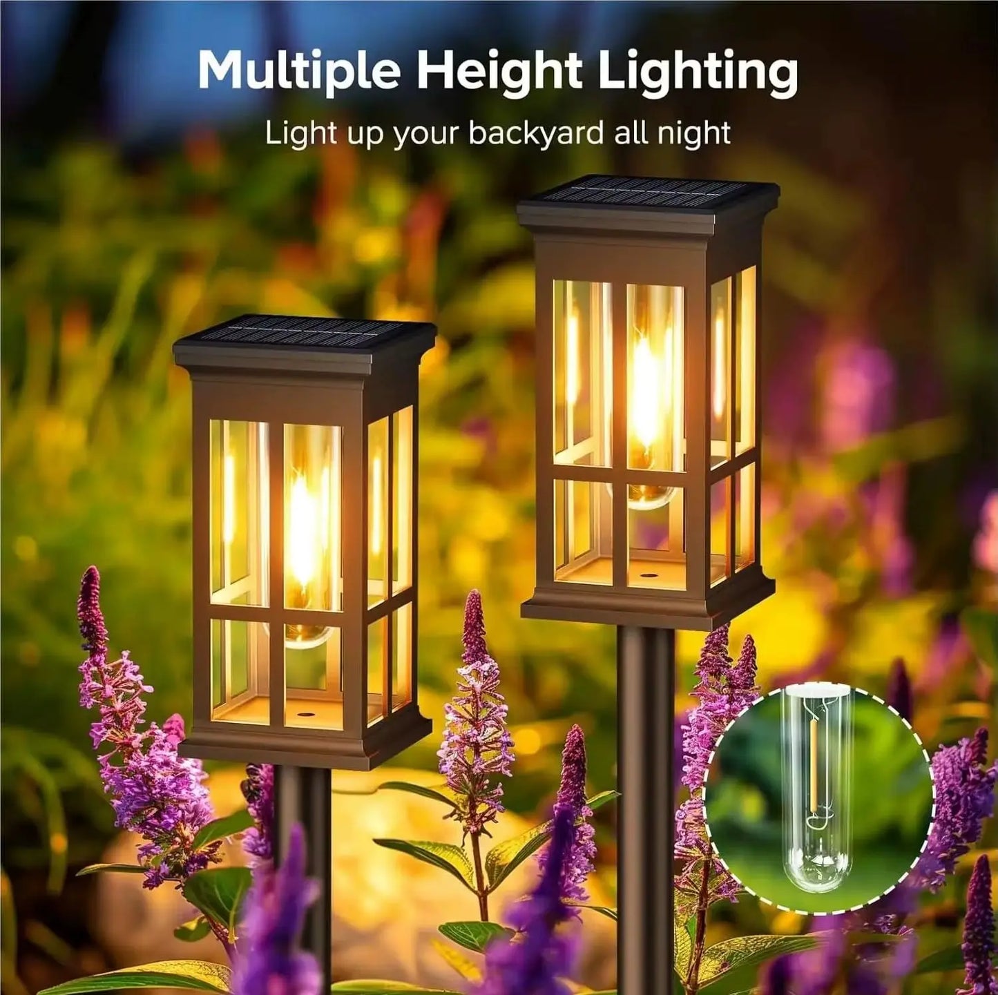 Solar Pathway Lights Outdoor LED Lamp Waterproof Landscape Garden Walkway
