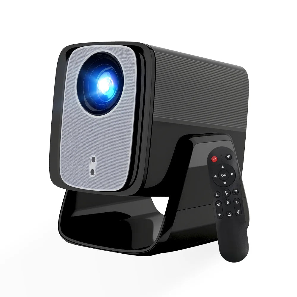 LYNCAST X5AR Short Throw Mini Projector 1080P 8K Supported, Android 14 5G WiFi 6 Dual Speakers Bluetooth 5.4 for Home Theater