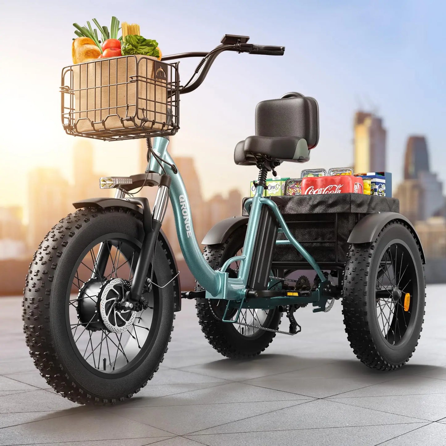 Qronge Electric Tricycle With 960W Motor And Fat Tires