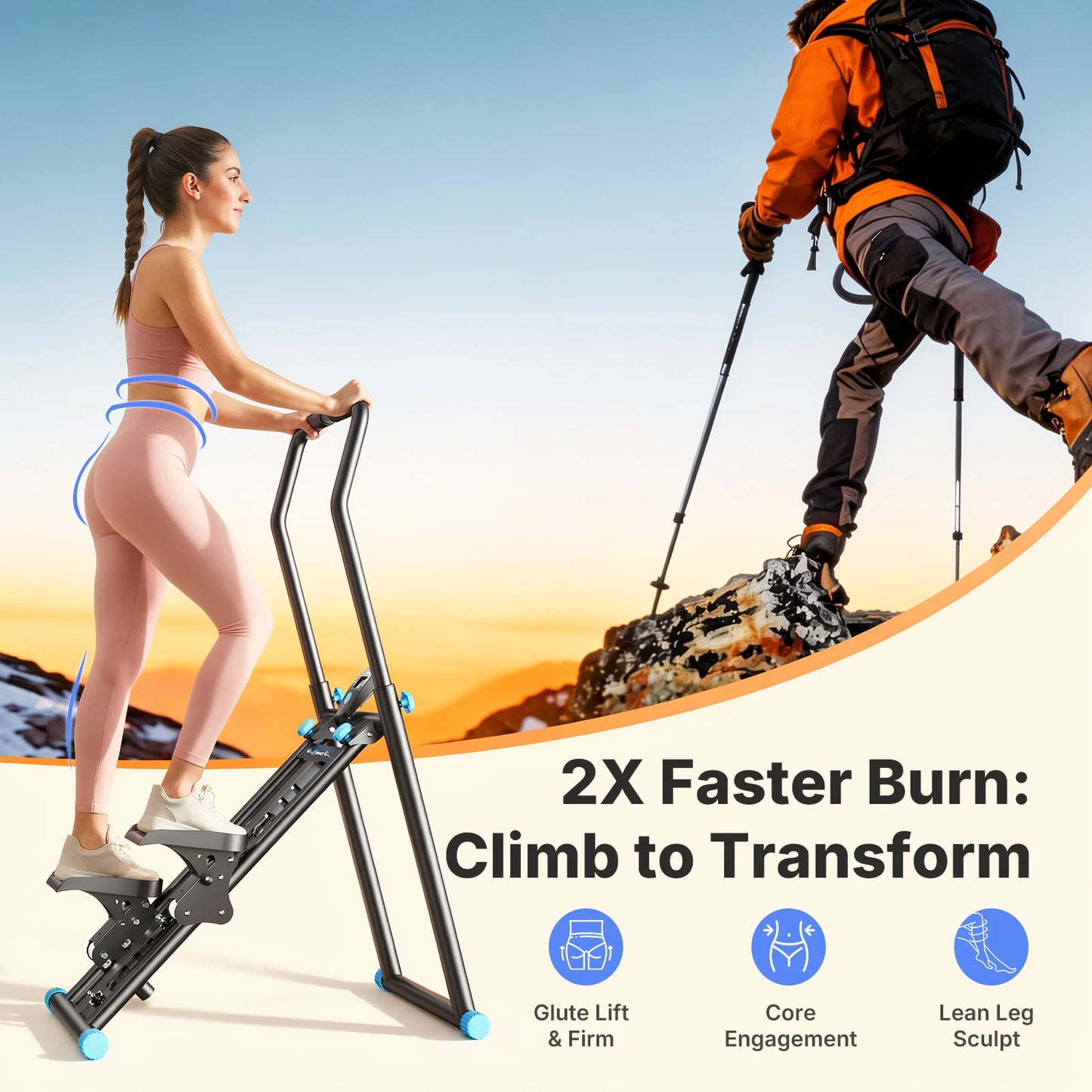 Merach Foldable Multi-Functional Adjustable Stair Stepper Climbing Machine