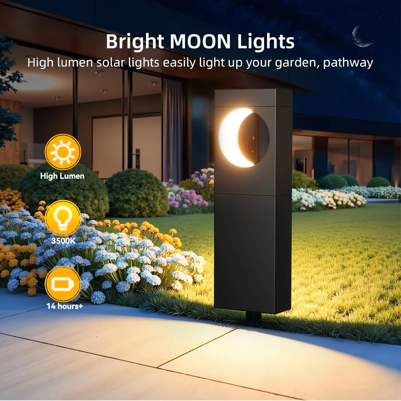 Solar Pathway Lights Outdoor Waterproof Auto On Off Garden Lighting