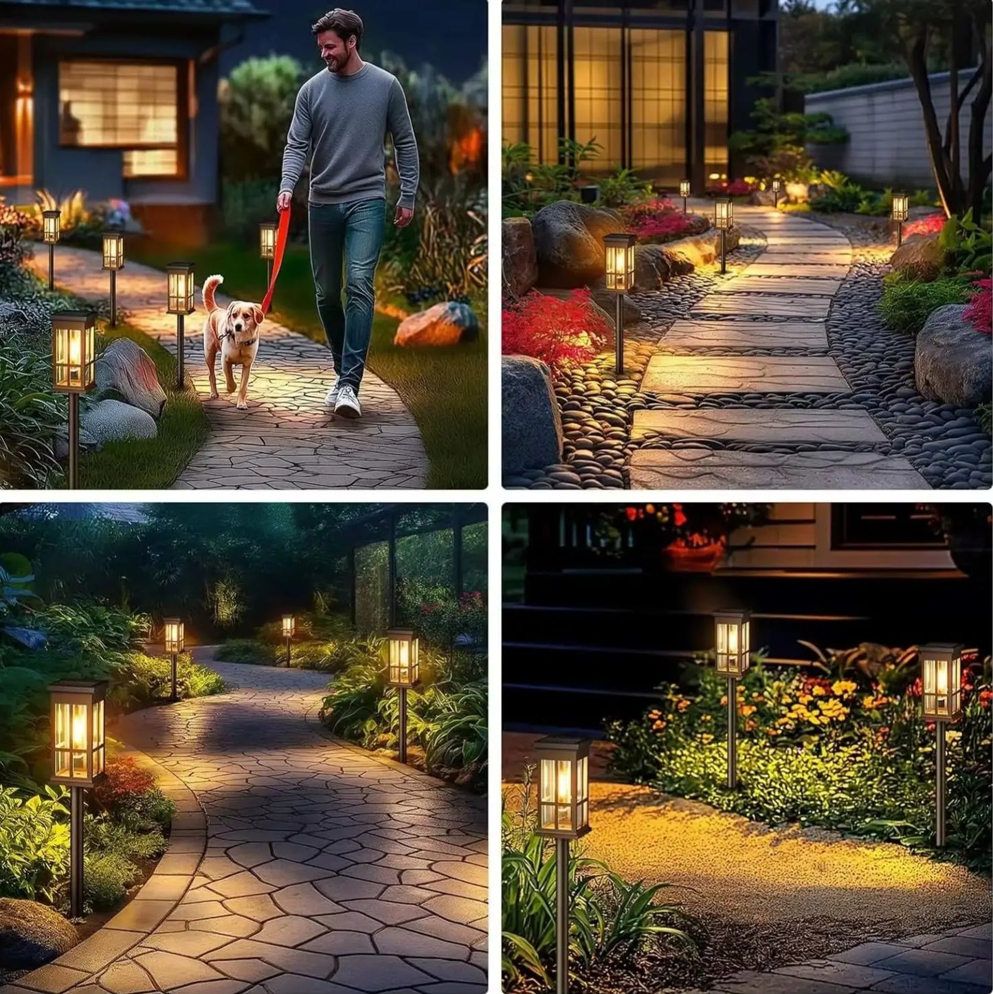 Solar Pathway Lights Outdoor LED Lamp Waterproof Landscape Garden Walkway