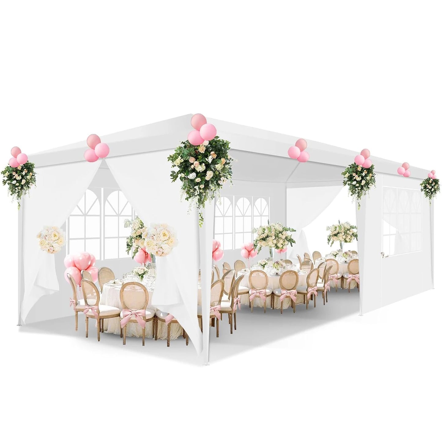 Tooluck 10x10 Outdoor Party Tent with Removable Sidewalls