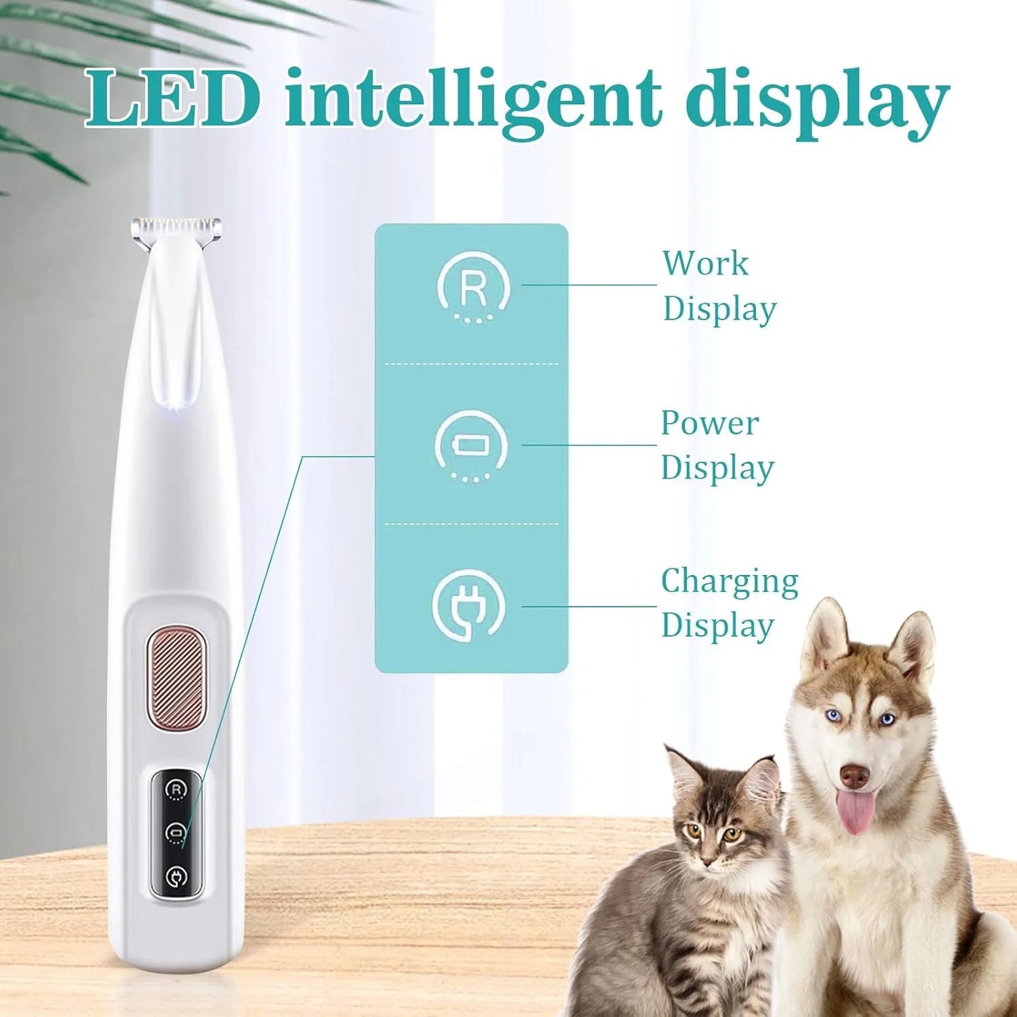 Rechargeable Paw Trimmer For Cats And Dogs With LED Light