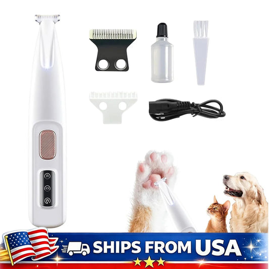 Rechargeable Paw Trimmer For Cats And Dogs With LED Light