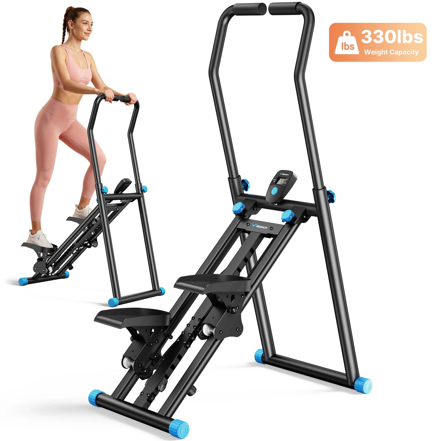 Merach Foldable Multi-Functional Adjustable Stair Stepper Climbing Machine
