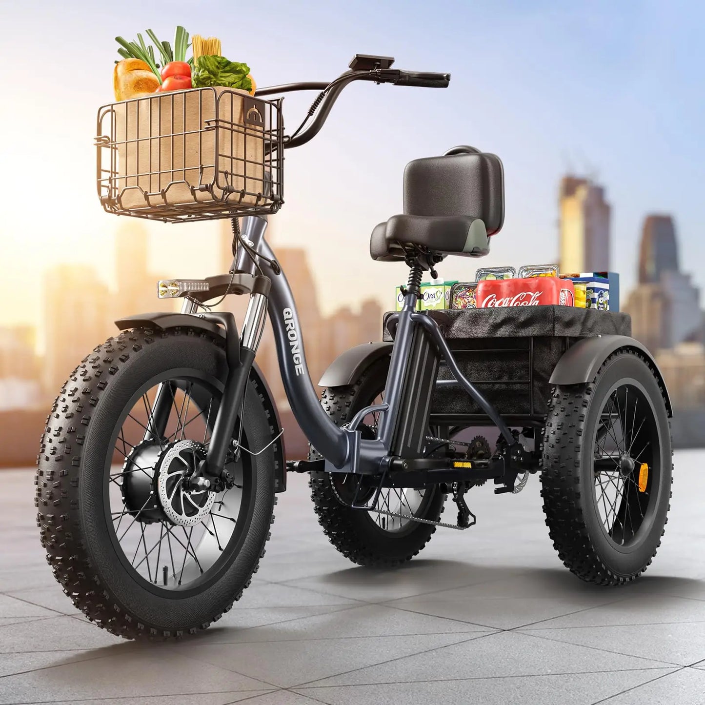 Qronge Electric Tricycle With 960W Motor And Fat Tires