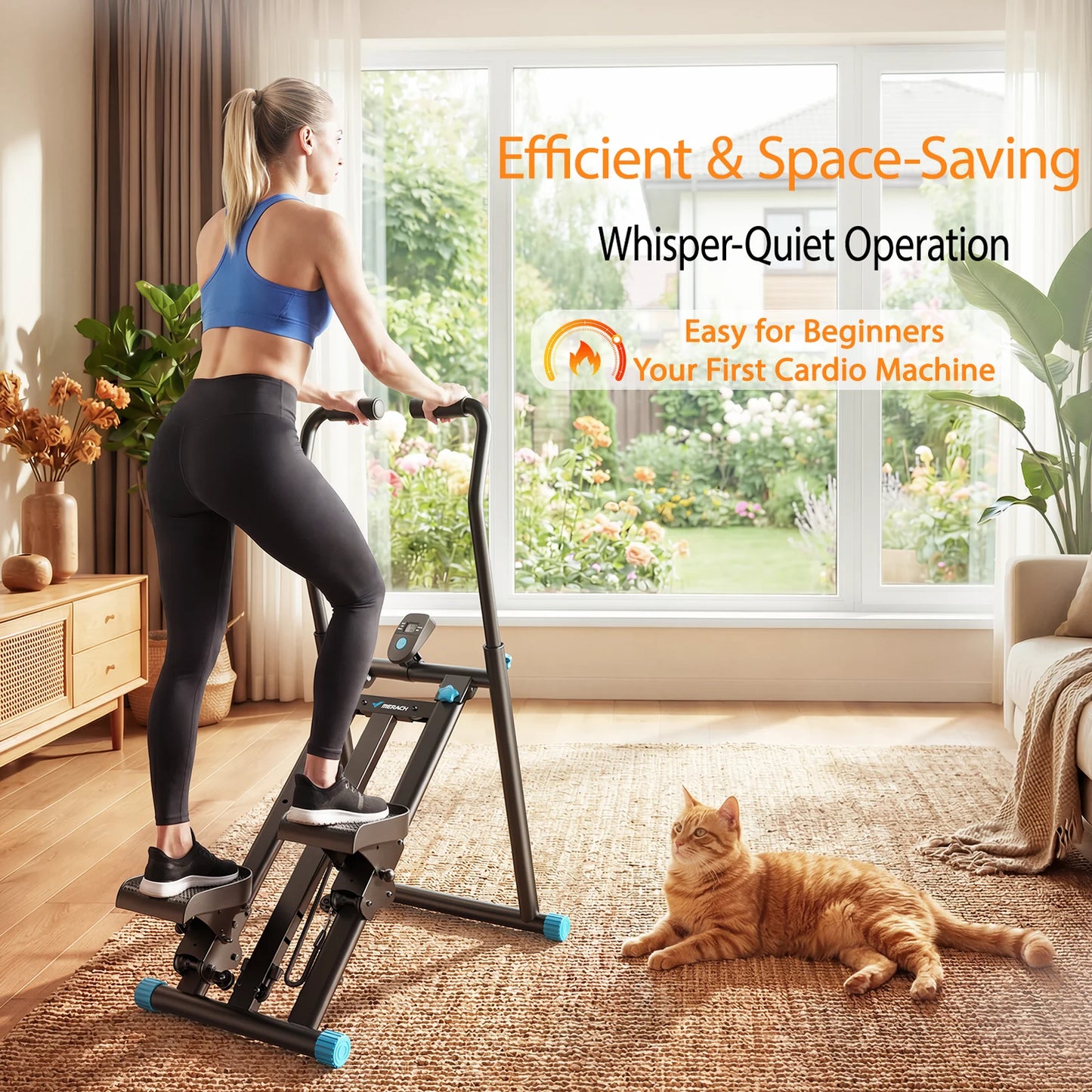 Merach Foldable Multi-Functional Adjustable Stair Stepper Climbing Machine