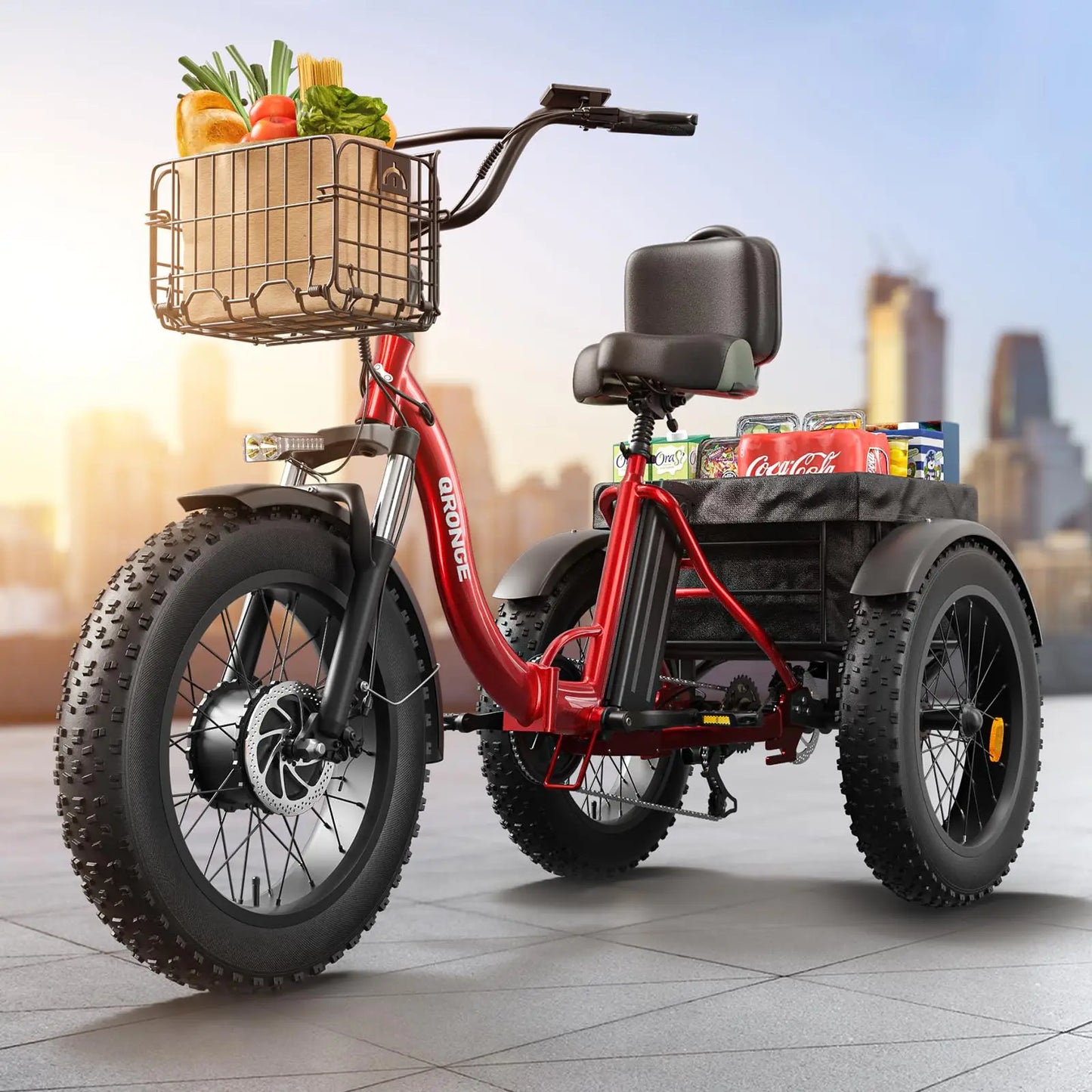 Qronge Electric Tricycle With 960W Motor And Fat Tires