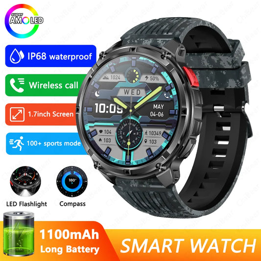 T-Rex3 Pro Smartwatch GPS 5ATM Waterproof Outdoor Military Tracker
