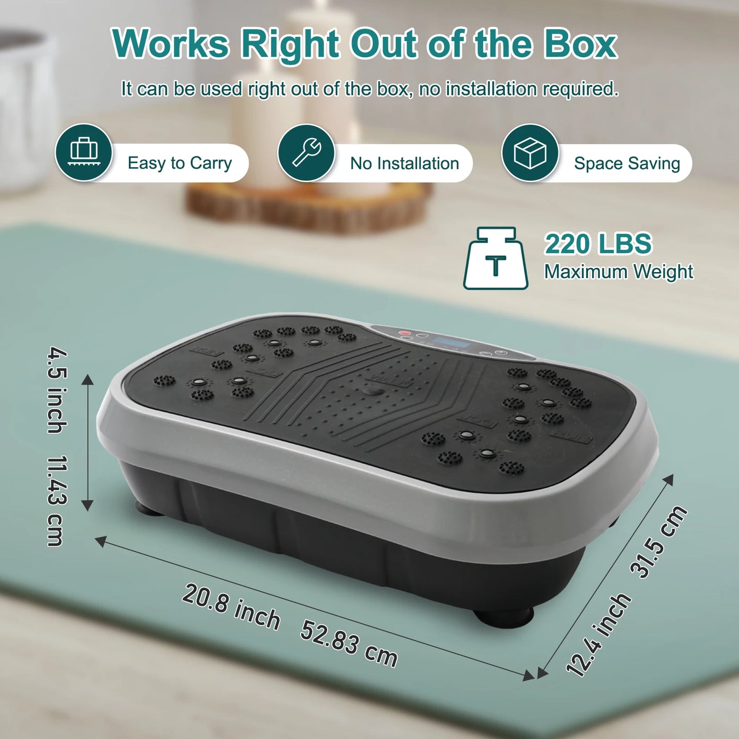 Portable Vibration Plate Exercise Machine For Home Workout