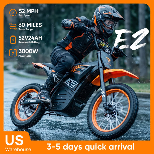 Urlife E2 Electric Bike 3000W Peak 52V Battery Ebicycle