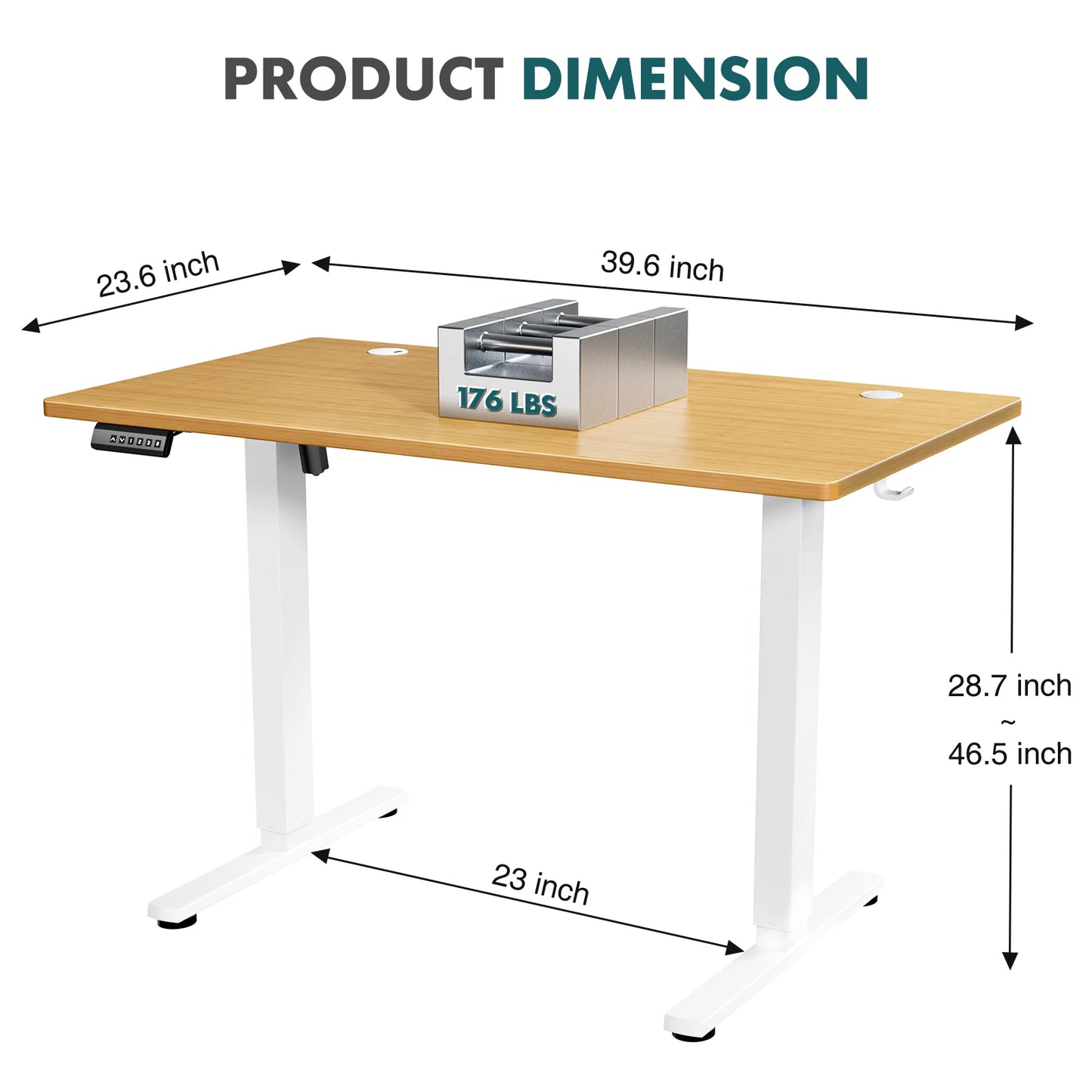 JHK Ergonomic Electric Standing Desk Height Adjustable Office Table