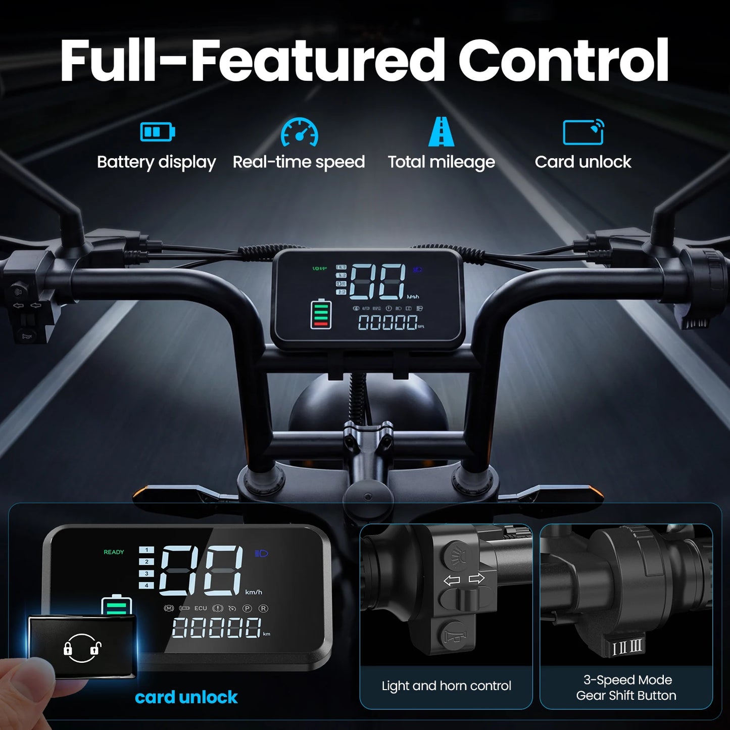 20 Inch Electric Fat Tire Mountain E Bike With 750W Motor