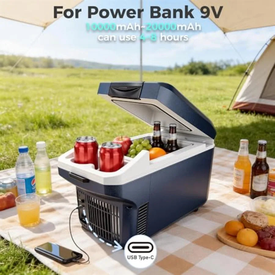 Portable Car Thermoelectric Cooler Fridge 9V Type C