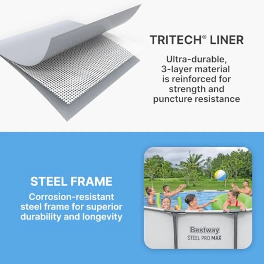 Steel Pro MAX Above Ground Pool Set With Filter Pump