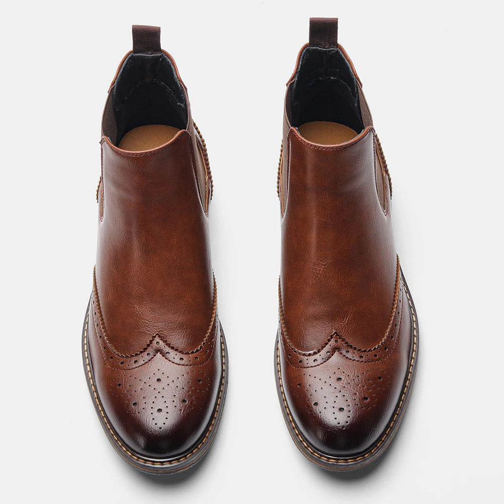Hecrafted Chelsea Boots For Men Casual Retro Comfort Ankle Boots