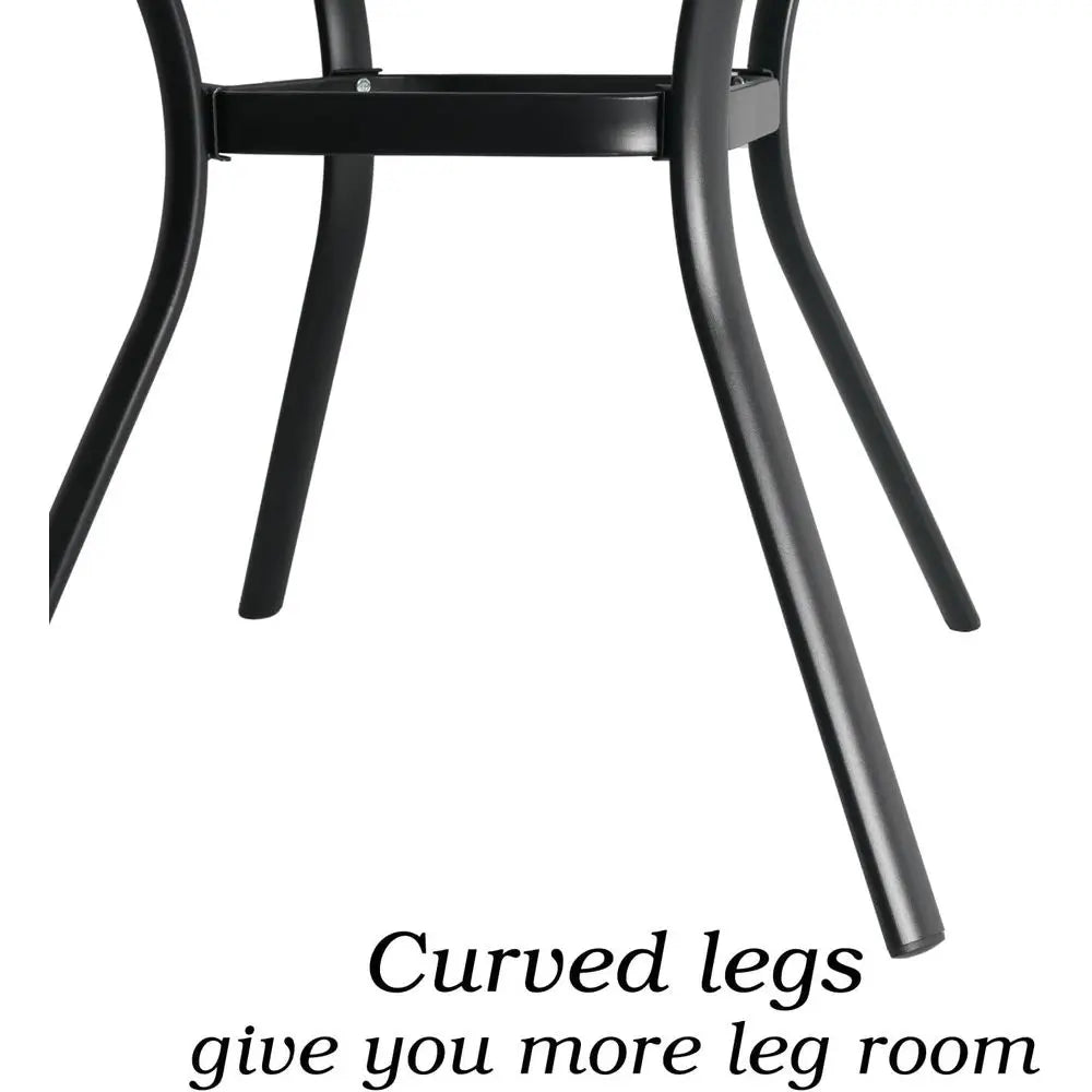 XMSJ Glass Dining Table Set With 4 Swivel Chairs Outdoor