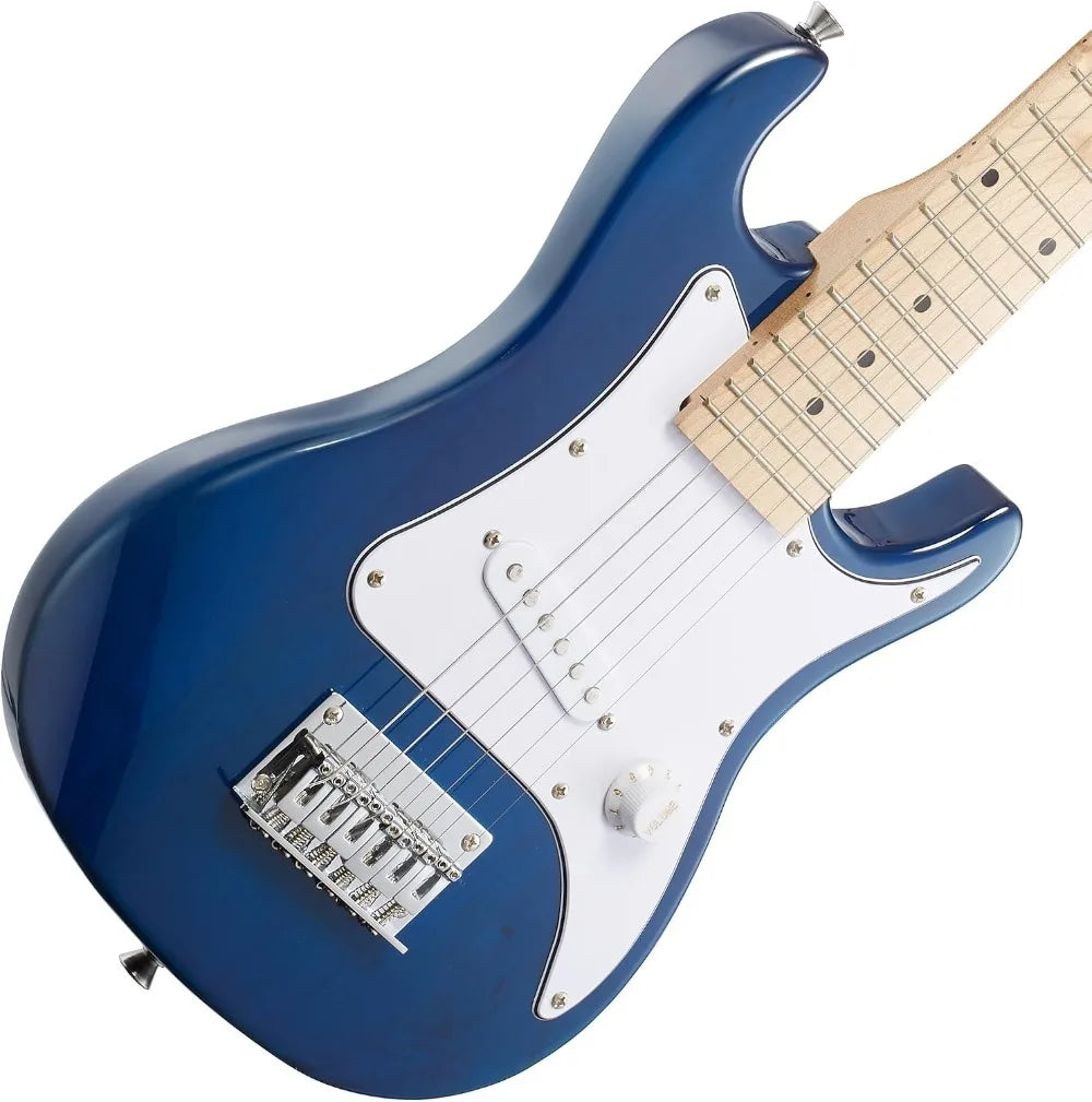 30-Inch Beginner Electric Guitar Kit with Amp, Gig Bag, and Accessories (Blue)