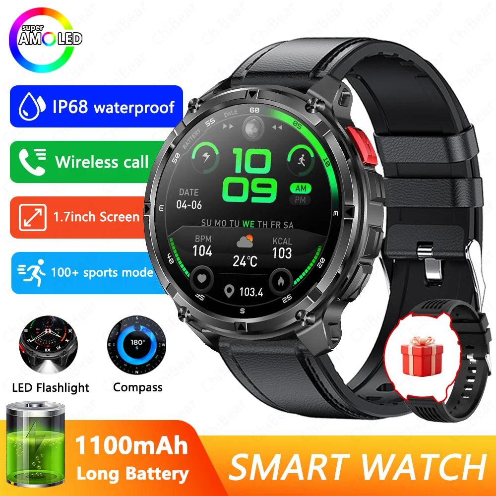 T-Rex3 Pro Smartwatch GPS 5ATM Waterproof Outdoor Military Tracker