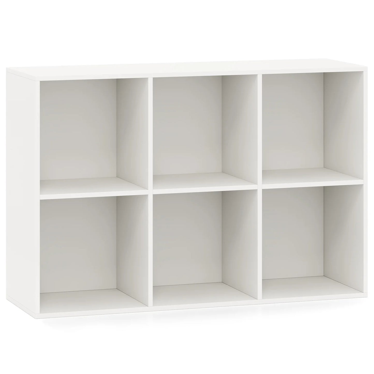 HOMASIS Six Cube Bookcase Modern Three Tier Storage Organizer