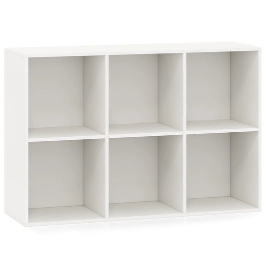HOMASIS Six Cube Bookcase Modern Three Tier Storage Organizer