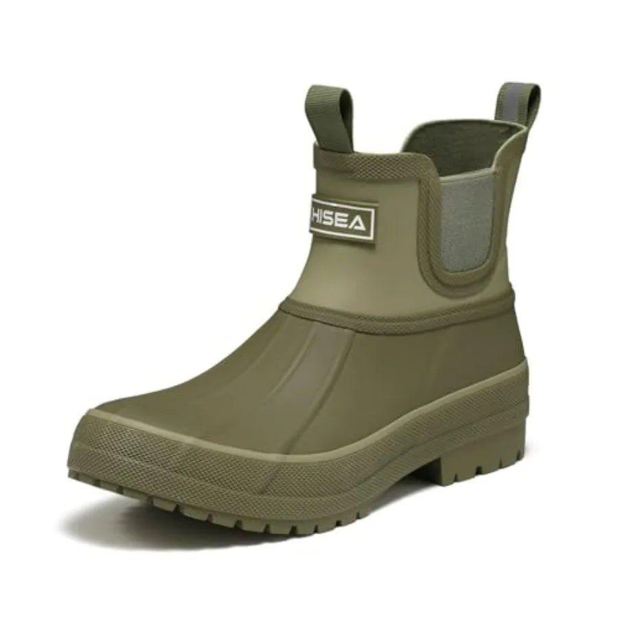 HISEA Women's Duck Chelsea Rain Boots Waterproof Garden Boots